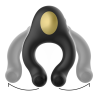 ANNEAU VIBRATEUR EN SILICONE 3 MOTEURS RECHARGEABLE NOIR - OR