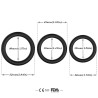 BAGUE TRIPLE SILICONE NOIRE