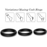 BAGUE TRIPLE SILICONE NOIRE