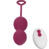 HALTÈRE VAGINALE VIBRATION TÉLÉCOMMANDE 10 VIBRATIONS ROUGE FONCÉ