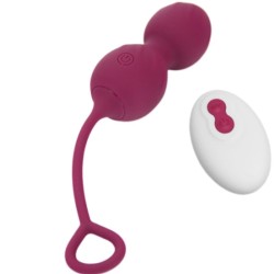 HALTÈRE VAGINALE VIBRATION TÉLÉCOMMANDE 10 VIBRATIONS ROUGE FONCÉ