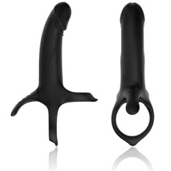 GODE AVEC ANNEAU ET VIBRATEUR NOIR