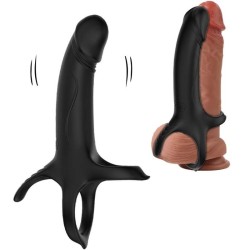 GODE AVEC ANNEAU ET VIBRATEUR NOIR