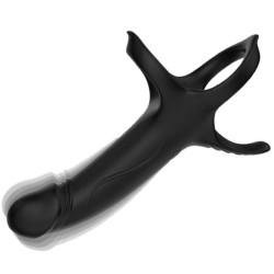 GODE AVEC ANNEAU ET VIBRATEUR NOIR