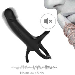 GODE AVEC ANNEAU ET VIBRATEUR NOIR