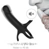 GODE AVEC ANNEAU ET VIBRATEUR NOIR
