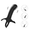 GODE AVEC ANNEAU ET VIBRATEUR TÉLÉCOMMANDE NOIR