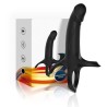 GODE AVEC ANNEAU ET VIBRATEUR TÉLÉCOMMANDE NOIR