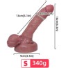 GODE RÉALISTE EN SILICONE LIQUIDE 13 CM