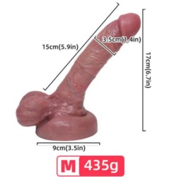GODE RÉALISTE EN SILICONE LIQUIDE 15 CM