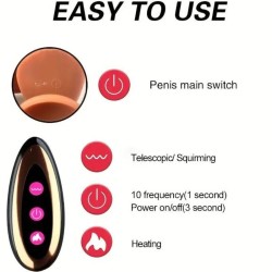 GODE RÉALISTE VIBRANT RECHARGEABLE