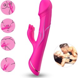 GODE VIBRATEUR LAPIN SILICONE FUCHSIA