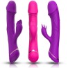 GODE VIBRATEUR LAPIN SILICONE FUCHSIA