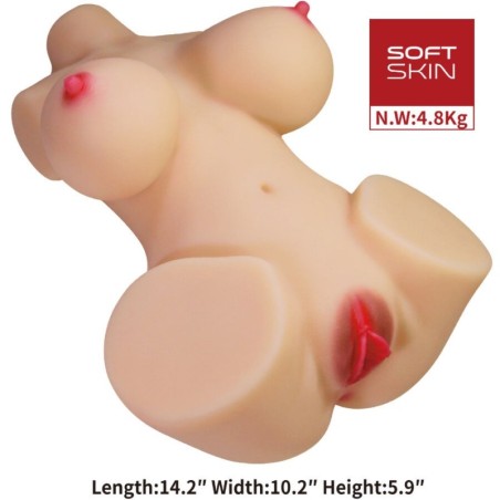 EMMA TORSE FÉMININ RÉALISTE VAGIN ET ANAL 4,8 KG