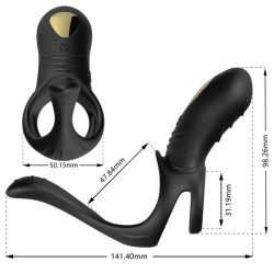 JOY JUMPER RING VIBRATEUR POUR COUPLES & TÉLÉCOMMANDE ANAL PLUG NOIR