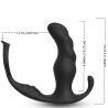 KNIGHT VIBRATEUR ANAL PROSTATE & ANNEAU TÉLÉCOMMANDE NOIR