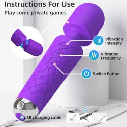 MASSEUR ET VIBRATEUR VIOLETTE