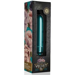 BALLE VIBRANTE TOUCHE DE PÉTALES DE PAON EN VELOURS