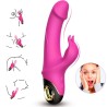METEROR DILDO VIBRATEUR LAPIN ROTATEUR FUCHSIA