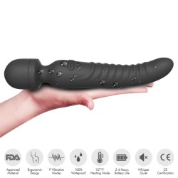 MISSION MASSAGER & VIBRATEUR EFFET CHALEUR NOIR