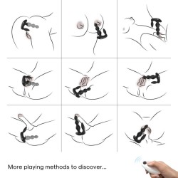 MANFUN VIBRATEUR & STIMULATEUR ANAL PLUG TÉLÉCOMMANDE NOIR