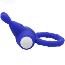 MS BUNNY ANNEAU VIBRATEUR SILICONE BLEU