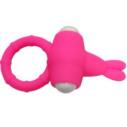 MS BUNNY ANNEAU VIBRATEUR SILICONE ROSE