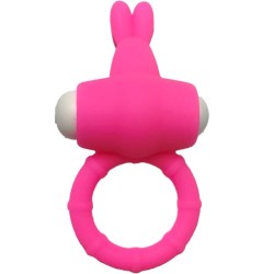 MS BUNNY ANNEAU VIBRATEUR SILICONE ROSE