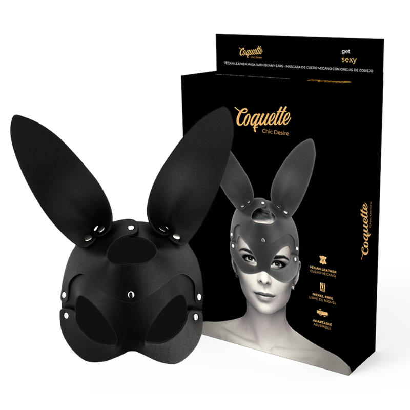 MASQUE EN CUIR VEGAN AVEC OREILLES DE LAPIN MASQUE EN CUIR VEGAN AVEC OREILLES DE LAPIN