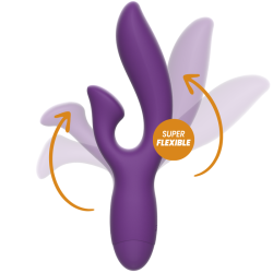 Vibromasseur rabbit flexible Rewofun