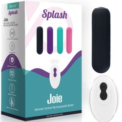 SPLASH JOIE VIBRATEUR BULLET TÉLÉCOMMANDE EN SILICONE 10 VIBRATIONS 75 X 19 CM NOIR