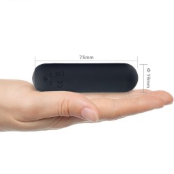 SPLASH JOIE VIBRATEUR BULLET TÉLÉCOMMANDE EN SILICONE 10 VIBRATIONS 75 X 19 CM NOIR