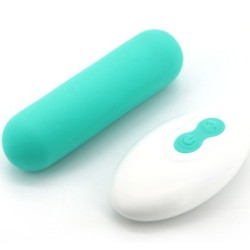 SPLASH JOIE VIBRATEUR BULLET TÉLÉCOMMANDE EN SILICONE 10 VIBRATIONS 75 X 19 CM VERT