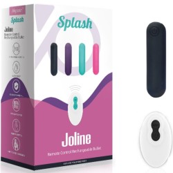 SPLASH JOLINE VIBRATEUR BULLET TÉLÉCOMMANDE EN SILICONE 10 VIBRATIONS 65 X 15 CM NOIR