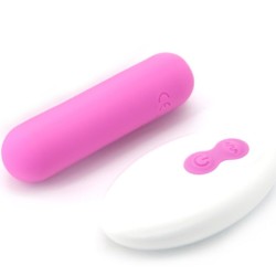 SPLASH JOLINE VIBRATEUR BULLET TÉLÉCOMMANDE EN SILICONE 10 VIBRATIONS 65 X 15 CM ROSE