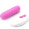 SPLASH JOLINE VIBRATEUR BULLET TÉLÉCOMMANDE EN SILICONE 10 VIBRATIONS 65 X 15 CM ROSE