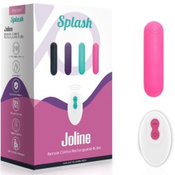 SPLASH JOLINE VIBRATEUR BULLET TÉLÉCOMMANDE EN SILICONE 10 VIBRATIONS 65 X 15 CM ROSE