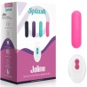 SPLASH JOLINE VIBRATEUR BULLET TÉLÉCOMMANDE EN SILICONE 10 VIBRATIONS 65 X 15 CM ROSE