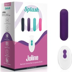 SPLASH JOLINE VIBRATEUR BULLET TÉLÉCOMMANDE EN SILICONE 10 VIBRATIONS 6.5 X 1.5 CM VIOLET