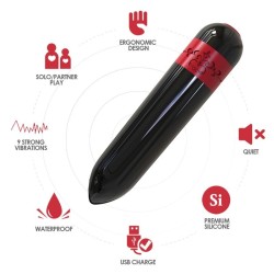 TÉLÉCOMMANDE BULLET VIBRATEUR ROCKET NOIR