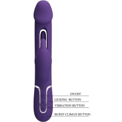Vibromasseur Rabbit multifonction 3 en 1 Kampas avec langue