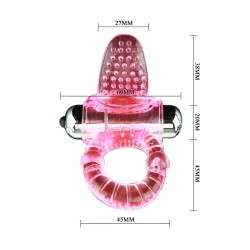 ANNEAU PÉNIS VIBRATEUR ROSE SWEET ABS 10 RYTHMES