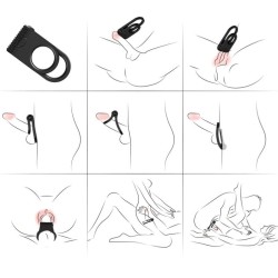 TWINS DOUBLE VIBRATEUR POUR COUPLES NOIR