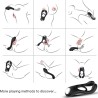 VEYRON DOUBLE VIBRATEUR ANNEAU JOUET POUR COUPLES TÉLÉCOMMANDE NOIR