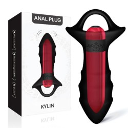 VIBRATEUR À DOIGTS KYLIN ET TÉLÉCOMMANDE DE PLUG ANAL NOIR