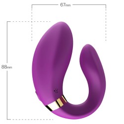 VIBRATEUR CROISSANT POUR COUPLES TÉLÉCOMMANDE VIOLET