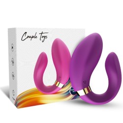 VIBRATEUR CROISSANT POUR COUPLES TÉLÉCOMMANDE VIOLET