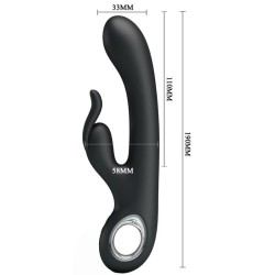 Vibromasseur rabbit Carina avec stimulateur de point G