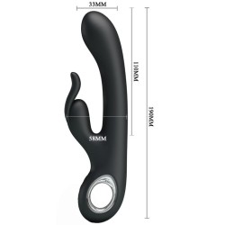 Vibromasseur rabbit Carina avec stimulateur de point G