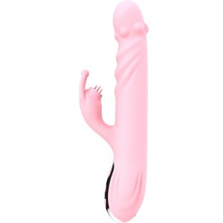VIBRATEUR ENTIÈREMENT LANGUE AVEC EFFET CHALEUR ROSE STIMULANT LANGUE